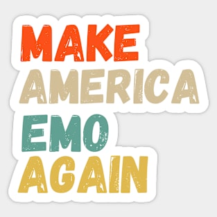 MAKE AMERICA EMO AGAIN Funny Goth US Gift Idea Sticker